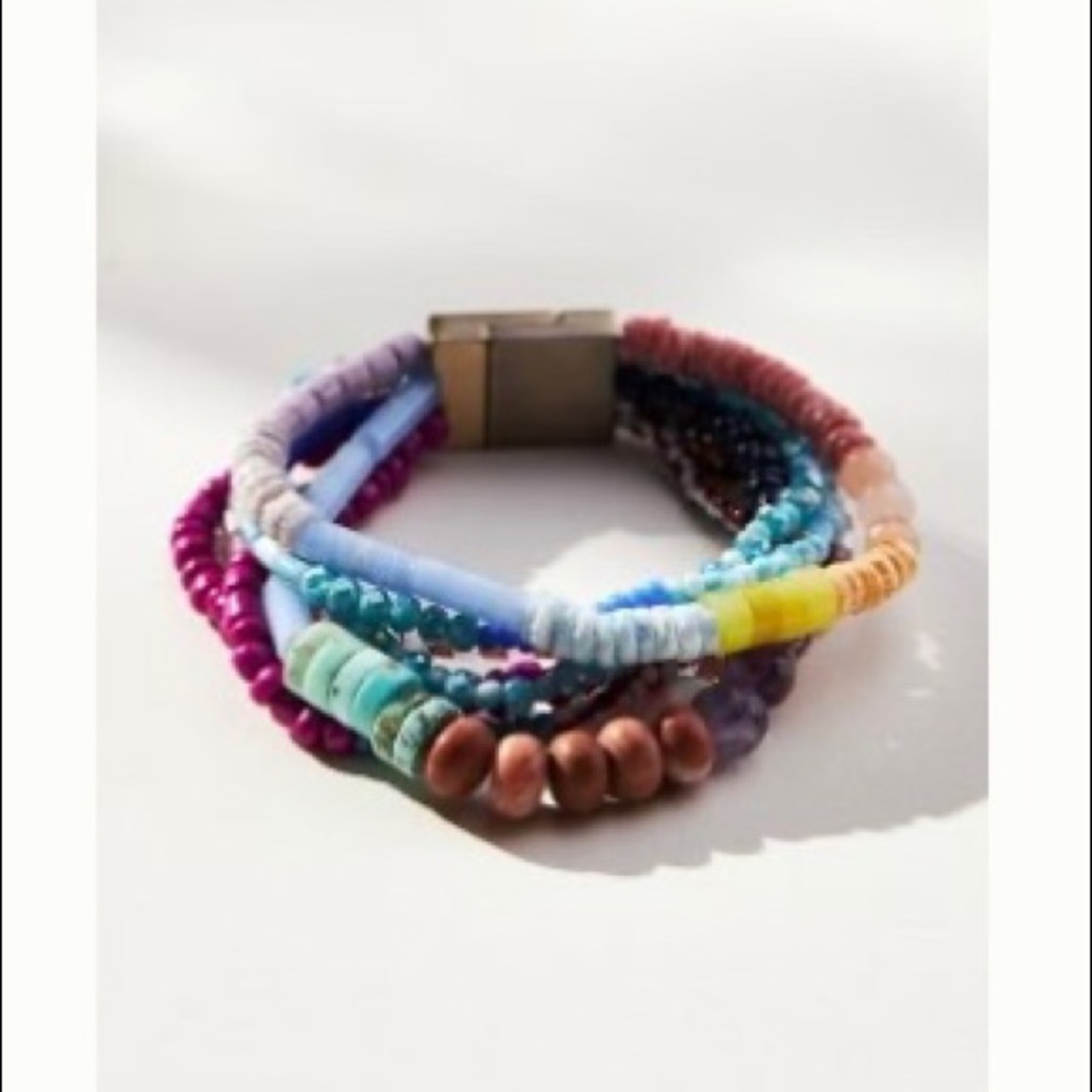 Anthropologie Beaded Strand Bracelet NWT